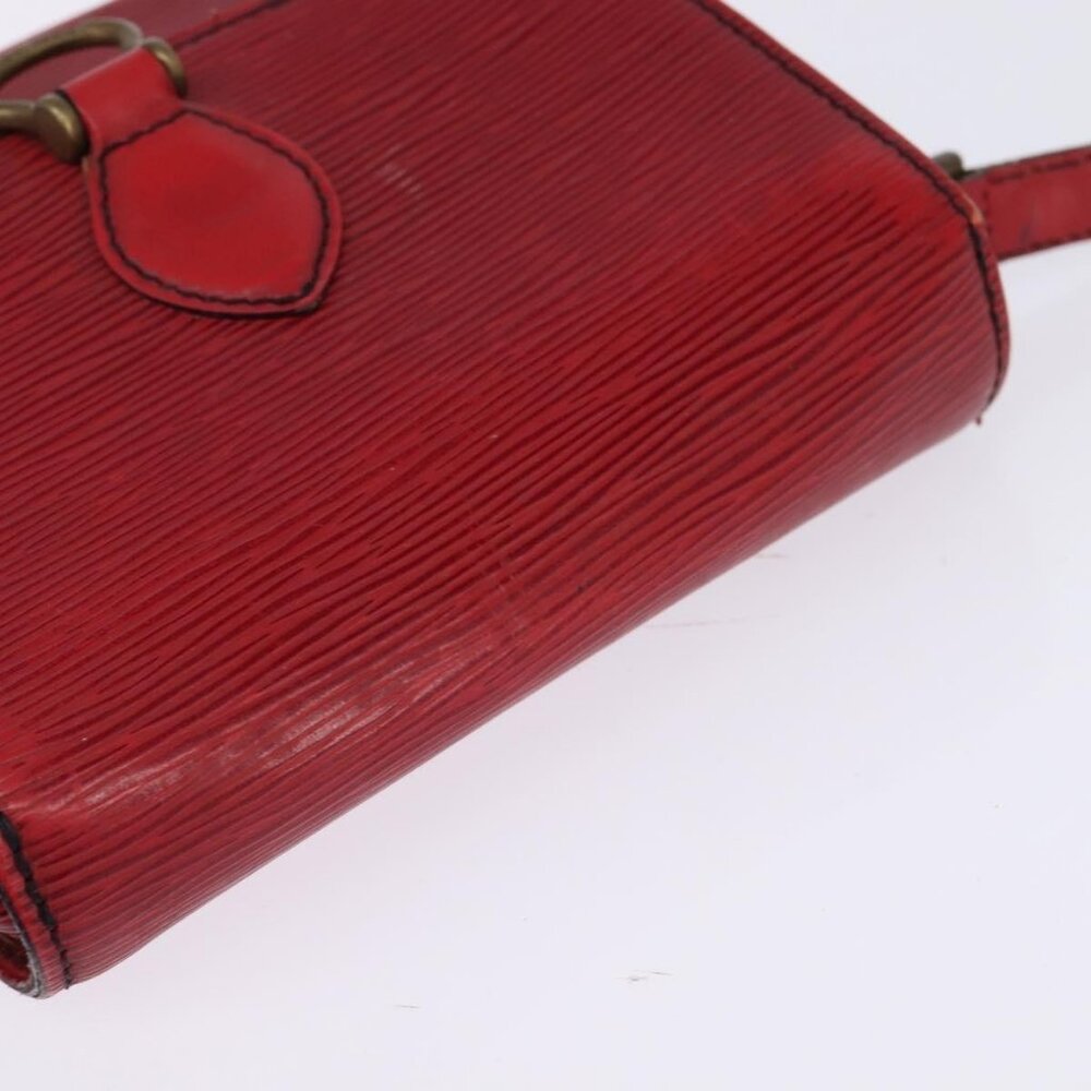Authentic LOUIS VUITTON Epi Saint Cloud PM Shoulder Bag Red M52217 LV - Picture 13 of 16